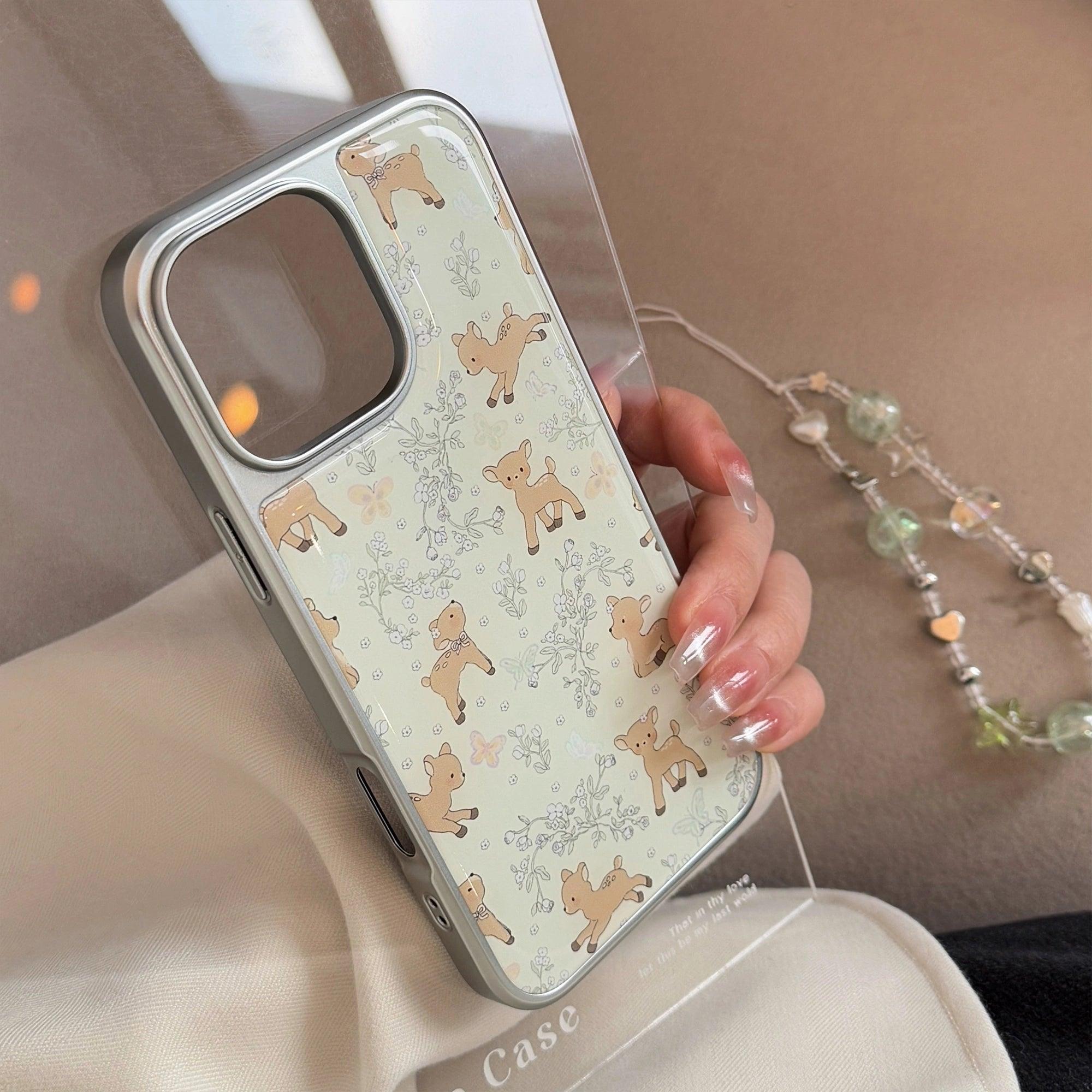Baby Deer in the Garden - iPhone Case